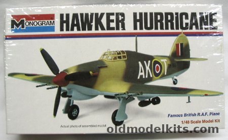 Monogram 1/48 Hawker Hurricane 'White Box' Issue, 6802 plastic model kit